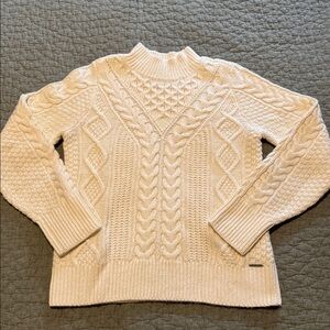 Abercrombie and Fitch Cable Knit Cream Sweater